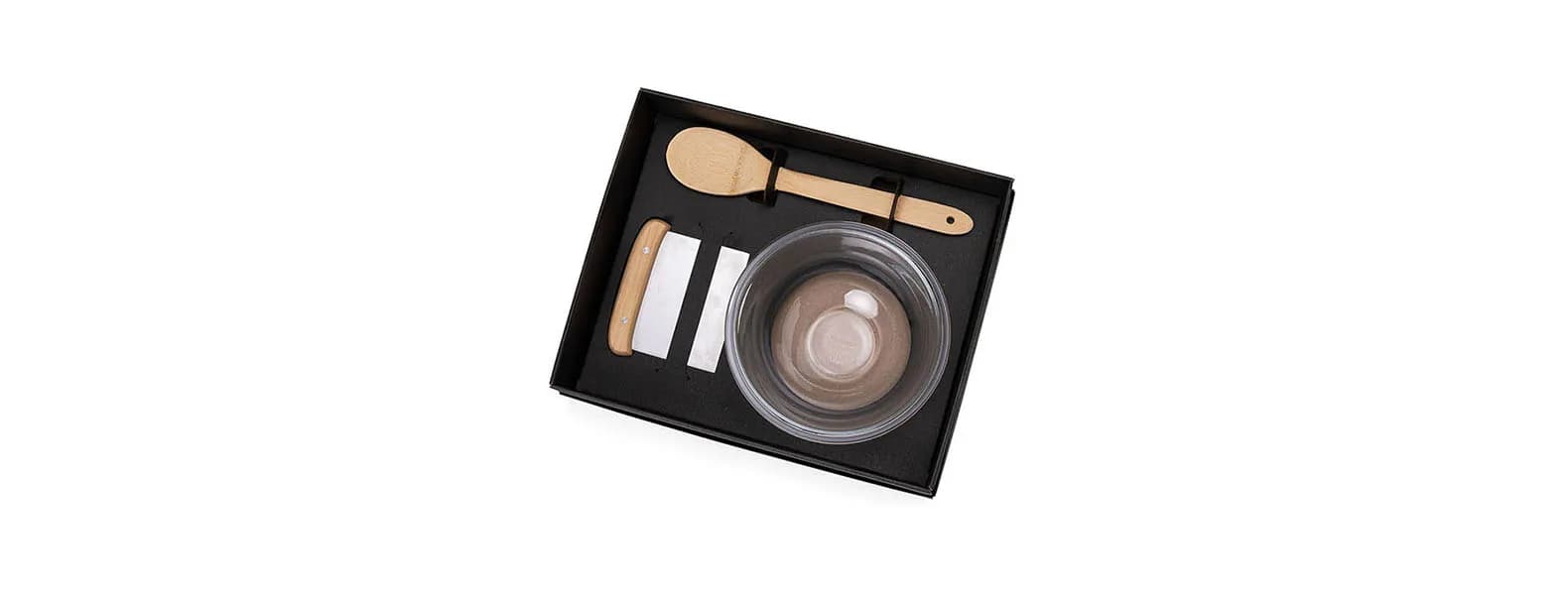 Kit Para Cozinha Em Bambu / Inox Com Espátula Multiuso - 3 Pçs KT-90180