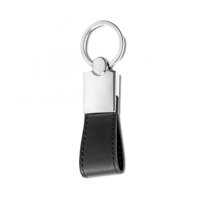 Chaveiro Metal com Alça Couro Sintético 14501 Personalizado