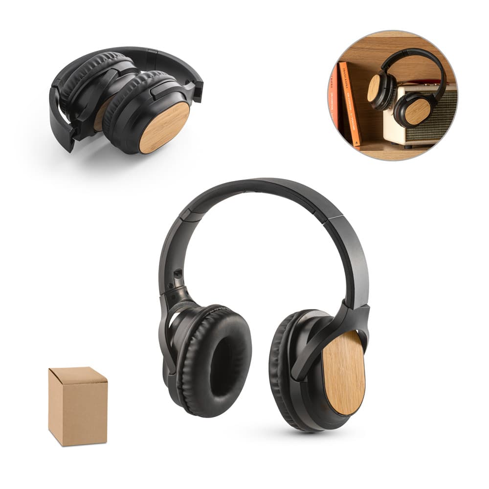 GOULD. Fones de Ouvido Wireless em Bambu e ABS 97126