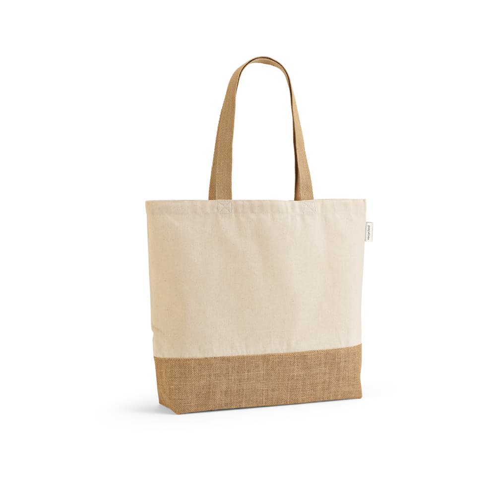 MALDIVAS CASUAL. Sacola Em 70% Algodão Reciclado E 30% Poliéster Reciclado (220 G/M²) Com Base Em Juta 92343
