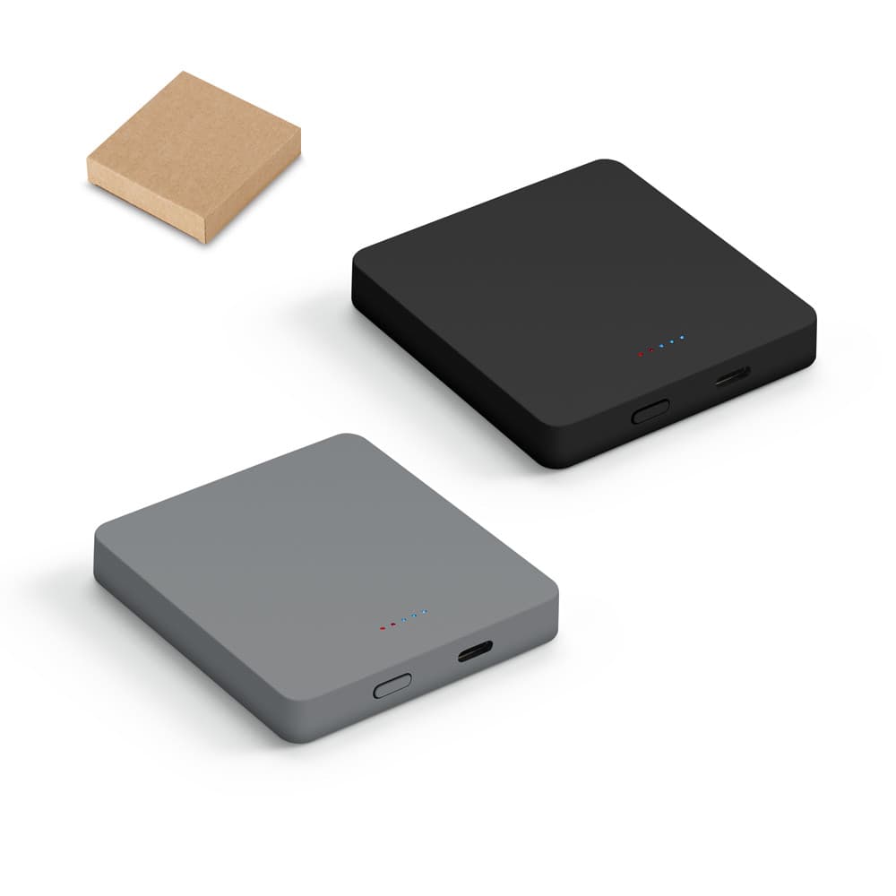 SMOOT. Bateria Portátil De Carregamento Rápido Em ABS 100% Reciclado Com Acabamento Em Mate 5'000 Mah 97171