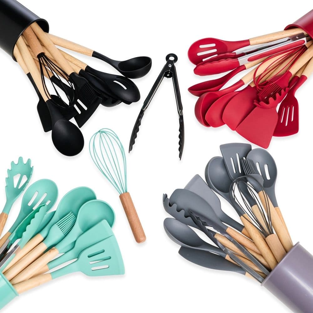 Kit Utensílios De Cozinha Em Silicone 12 Peças 07041