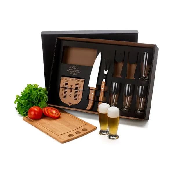 Kit Churrasco, Cerveja E Truco - 10 Pçs - C/ Jogo De Baralho KT-90054