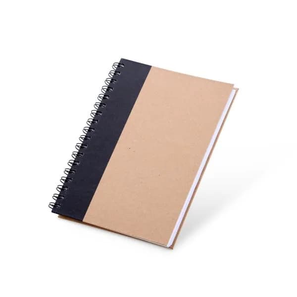 Caderno Pautado Com Wire-O - 23X18cm - Bege/Preto LE-30641