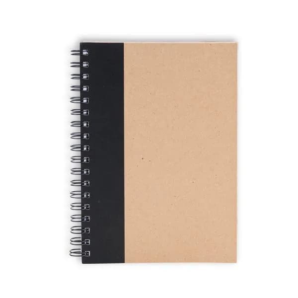 Caderno Pautado Com Wire-O - 23X18cm - Bege/Preto LE-30641
