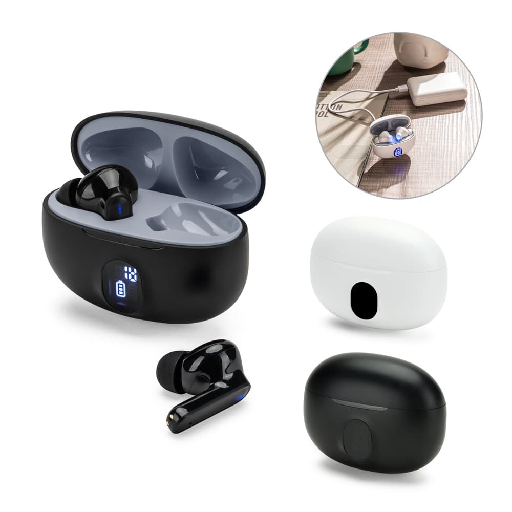 CAETANO. Fones De Ouvido Wireless Em ABS 100% Reciclado E Autonomia De 4H 97188