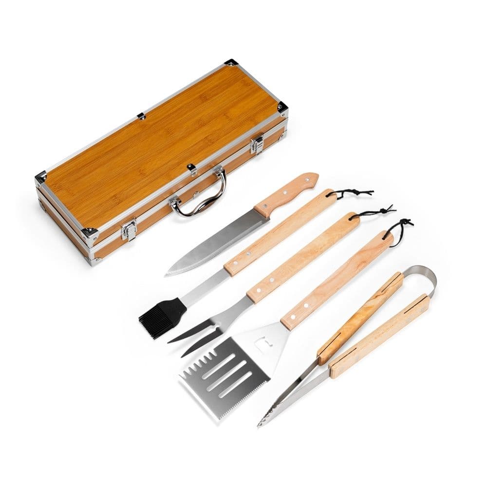 Kit Churrasco C/ 5 Peças Na Maleta 19168
