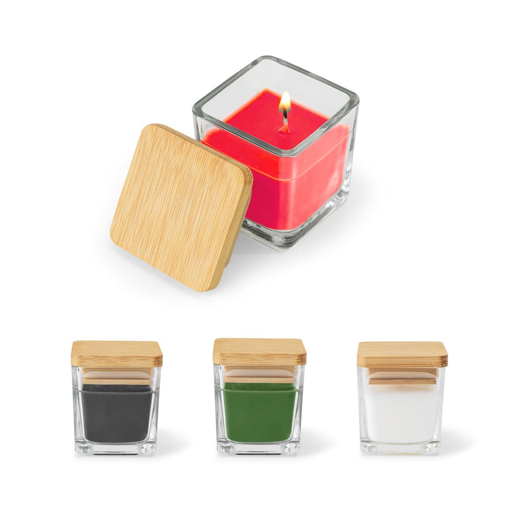 ESSENCE. Vela Aromática Em Copo De Vidro Com Tampa Em Bambu 95096