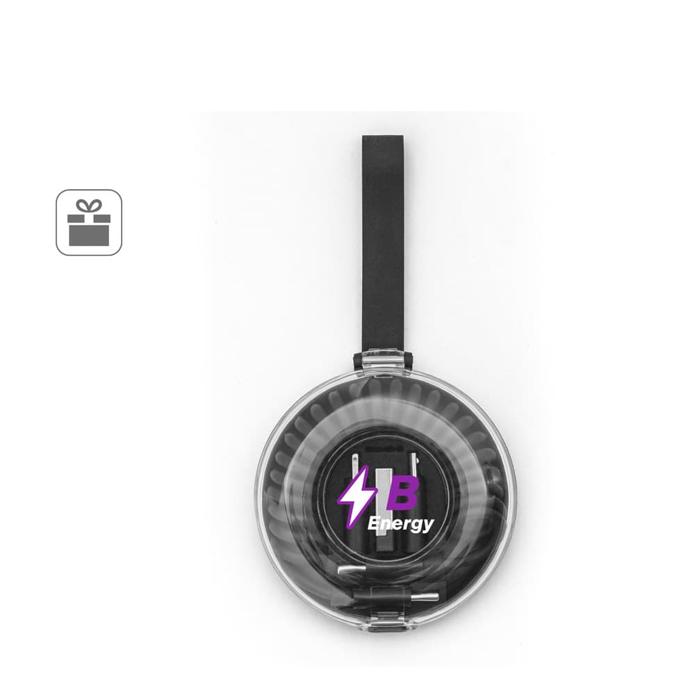 Sheldon. Conjunto Composto Por Cabo Espiral Com Carregamento Super-Rápido E Adaptadores 97161